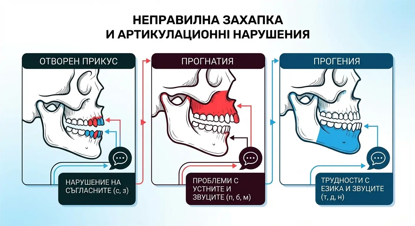Неправилна захапка - артикулация